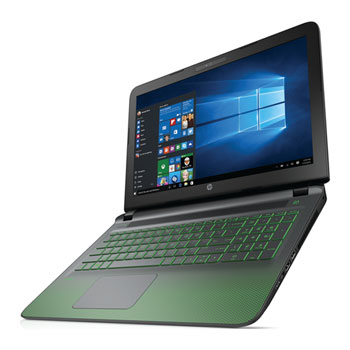 Refurbished - HP Pavilion 15.6" Black & Green Gaming Laptop 15-ak056na LN74934 - P0U54EA | SCAN UK