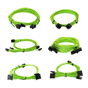 Green Sleeved Cables For Evga 1000 1300 G2 P2 T2 Psu Power Supplies Ln75080 100 G2 13gg B9 Scan Uk