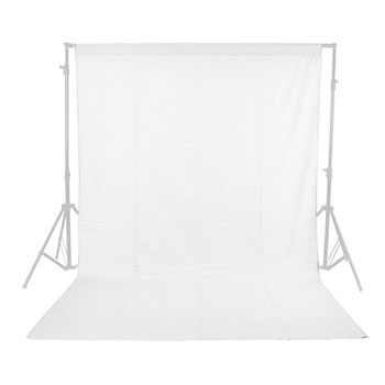 1.8m x 3m Cotton Backdrop by Phot-R - White : image 1
