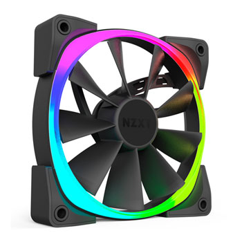 NZXT 140mm Aer RGB Premium Digital LED PWM Fans 140mm With Hue Controller Bundle Pack : image 2
