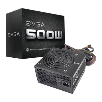 EVGA 500W 80+ ATX Power Supply/PSU 100-W1-0500-K3