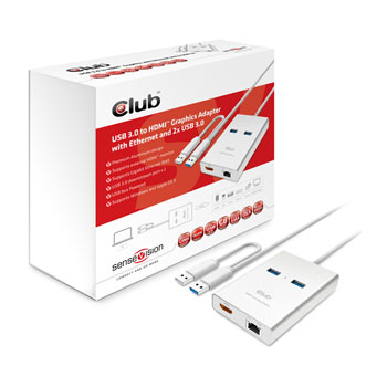 Club 3D SenseVision USB 3.0 to HDMI adaptor + Ethernet : image 2