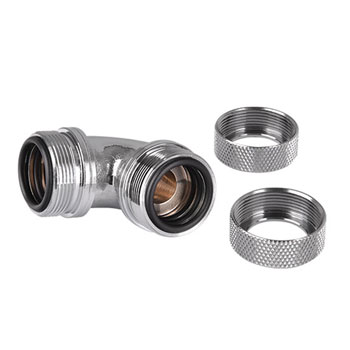 Pacific PETG Tube 90-Degree chrome dual compression 16mm OD from Thermaltake : image 2