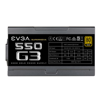 EVGA 550W SuperNOVA Full Modular G3 Power Supply/PSU : image 3