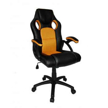 Neo Media Racing Style Gaming Chair In Black Orange Suitable For