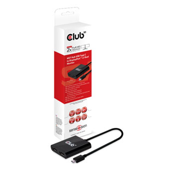 Club3D MST Hub USB 3.1 (Gen1) Type C to DisplayPort 1.2 Dual Monitor : image 1