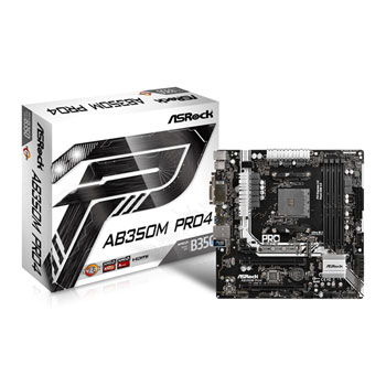 ASRock AMD AM4 Ryzen AB350M Pro4 Micro ATX Motherboard