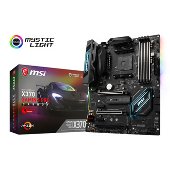 MSI AMD AM4 Ryzen X370 GAMING PRO CARBON ATX Motherboard LN79124 | SCAN UK