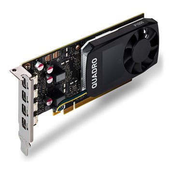 PNY NVIDIA Pascal QUADRO P1000 4GB GPU with 4x DisplayPort Adapters : image 2