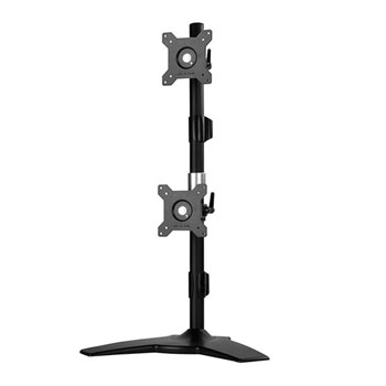 Silverstone SST-ARM24BS Vertical dual LCD monitor desk stand with support up to 24" LCD monitor