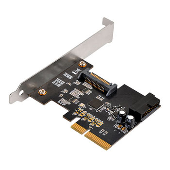 Silverstone USB 3.1 Gen2 PCIe card with internal 19pin connector plus Pericom ReDriver : image 1