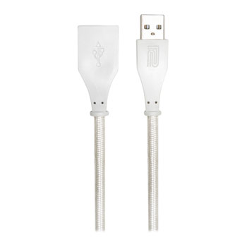 Roland 10ft / 3M USB-A - USB-A(F) Cable (White Woven) : image 1