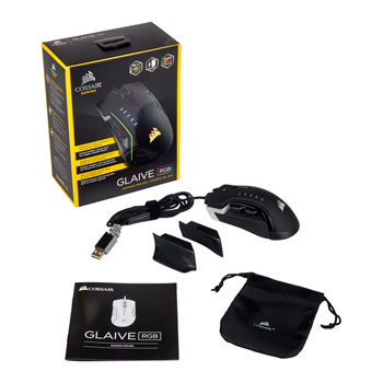 Corsair RGB GLAIVE Optical PC Gaming Mouse Aluminium : image 4