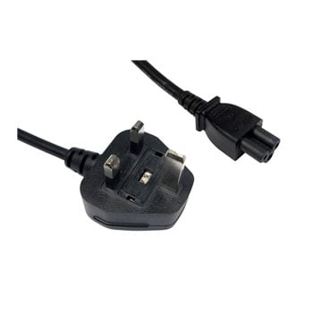 StarTech.com 1m Mains Plug UK to C15 Clover Leaf Power Cable/Connector - Black : image 1