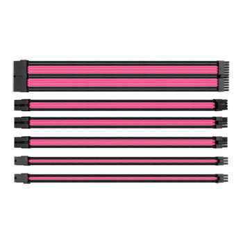 Thermaltake 11.81" (300mm) TtMod Sleeve Cable (Cable Extension) Black/Pink : image 1