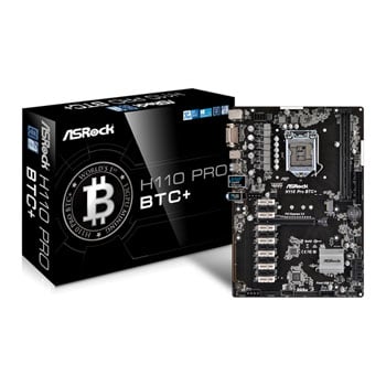 ASRock Intel H110 Pro BTC+ 13 PCIe Cryptocoin Mining ATX Motherboard