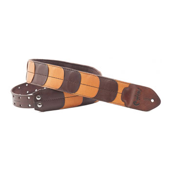 Right On Straps Leathercraft Flakes Guitar Strap (Brown) LN83116 ...