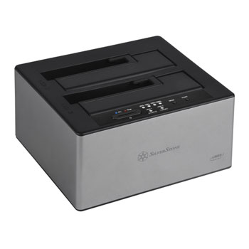 Silverstone USB 3.1 Type C (Gen 2) Dual Bay Hard Drive Docking Station for 2.5"/3.5" DATA Dock : image 1
