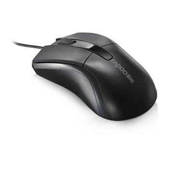 Rapoo N1162 Wired Ambedextrous Optical  Black Mouse
