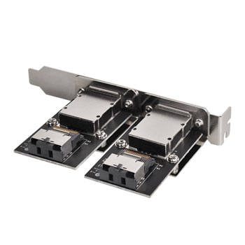 SilverStone Dual Internal Mini SAS 26pin SFF8087 to External 36pin SFF8088 PCI-E Panel i : image 1