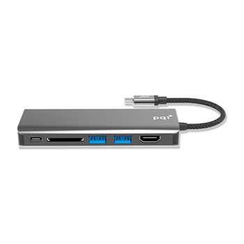 PQI R7 Mobility 6 in 1 USB-C to HDMI-4K/2xUSB3.1/SD/USB-C/Gigabit Ethernet : image 1
