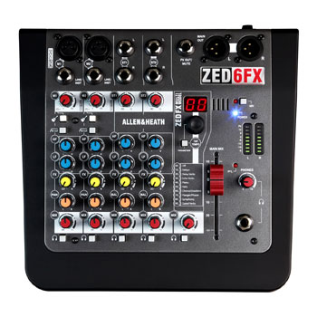 Allen & Heath ZED-6FX Compact 6 Input Analogue Mixer with FX : image 3