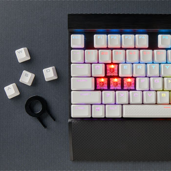 Corsair White Mechanical Keyboard 104/105 Keycap Set for US Layout Boards : image 4