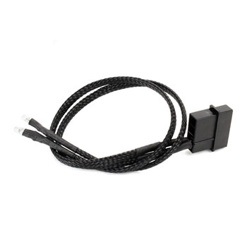 Twin kit of LEDs 3mm Ultra-bright White 6000mcd 12V, sleeved cable length 30cm. : image 1