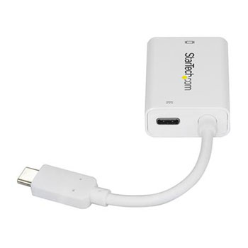 StarTech USB-C to VGA Video Adapter with USB Power Delivery - 1920 x 1200 - White : image 2