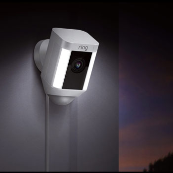 Ring Spotlight Cam HD 1080P with LED Spotlight, White, Hard Wired : image 2