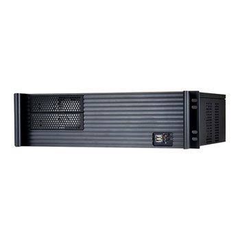 Logic Case 3U Short Depth Chassis with aluminium Louver front with 2x 5.25 external bays : image 1