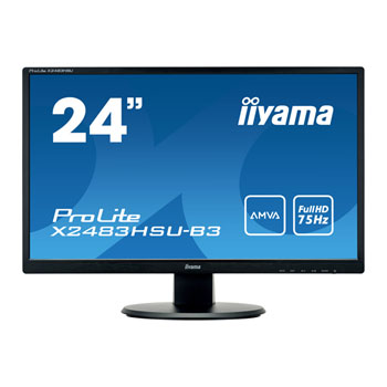 iiyama ProLite X2483HSU-B3 24" Full HD 75Hz AMVA Monitor : image 2