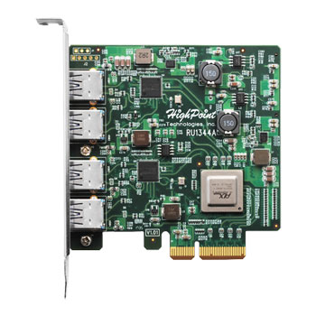 HighPoint RocketU 1344A 4-Port USB 3.1 PCIe 3.0 x4 HBA : image 2