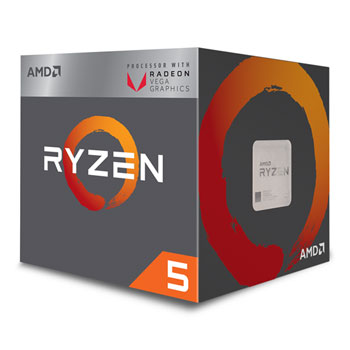 AMD Ryzen 5 2400G VEGA Graphics AM4 CPU w/ Wraith Stealth Cooler