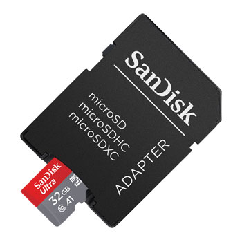 Sandisk Ultra A1 32gb Microsdhc Memory Card With Sd Adaptor Ln Sdsquar 032g Gn6ia Scan Uk