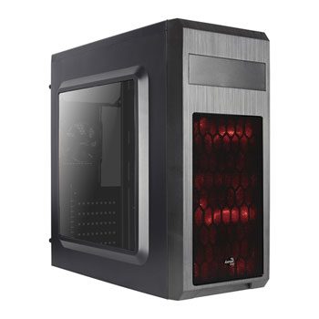 Aerocool SI5101 Advance Mid Tower Case Black 2 x Red LED Front Fans : image 1