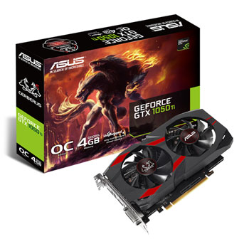 ASUS NVIDIA GeForce GTX 1050 Ti 4GB Cerberus OC Graphics Card