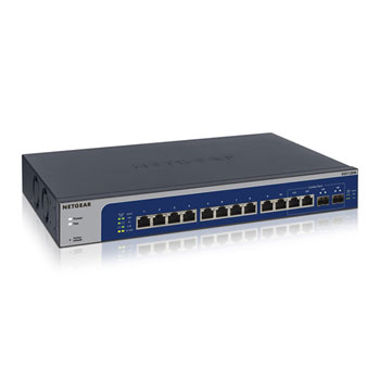 NETGEAR 12-Port 10G Multi-Gigabit Plus Switch (XS512EM) - Managed, with 2 x  10G SFP+, Desktop or Rackmount, and Limited Lifetime Protection