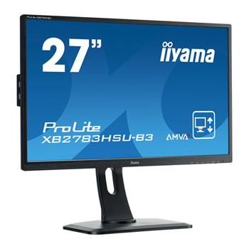 iiyama 27" ProLite Full HD AMVA+ Monitor XB2783HSU-B3 Height/Tiolt/Swivel/Pivot Adjustable