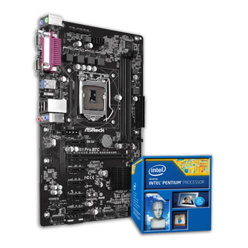 Intel Pentium G3440 Dual Core CPU + ASRock H81 Pro BTC R2.0 Mining Motherboard LN88104 | SCAN UK