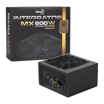 Aerocool Integrator 600W 80+ Semi Modular PSU 12cm Fan : image 1