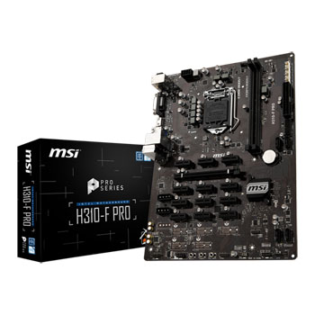 MSI Intel H310-F PRO MINING Coffee Lake ATX Motherboard 13 PCI-E Slots