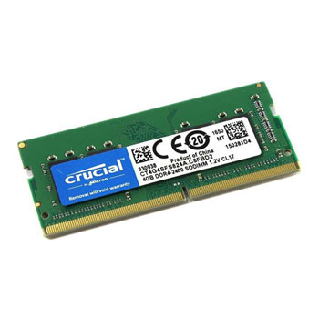 Crucial 4GB DDR4 SODIMM 2400 MHz Laptop Memory Module/Stick