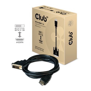 Club3D DVI to HDMI 1.4 Cable M/M 2m / 6.56ft Bidirectional : image 1