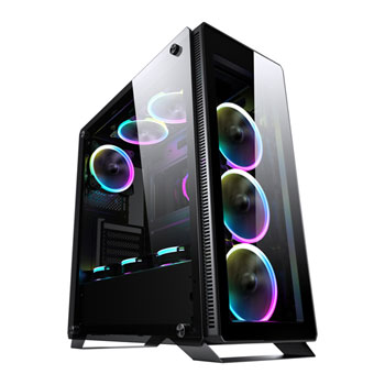 SaharaGaming P35 RGB Tempered Glass Mid Tower PC Gaming Case (2021 NEW) : image 1