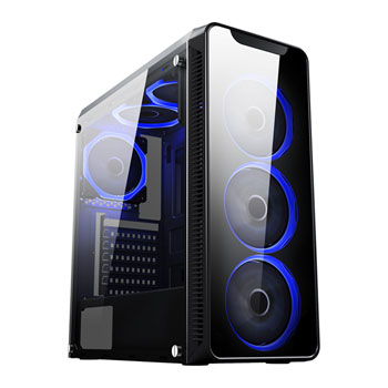 cit blaze tempered glass mid tower pc gaming case ln89422 cit