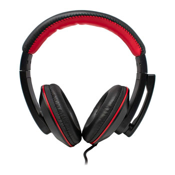 Xclio HU728 USB Digital over-ear Gaming Headphones with Microphone Black Red : image 2