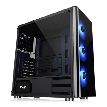 Thermaltake V200 RGB Tempered Glass Case + Tt 550W Super Silent PSU + 3x RGB Fans Fitted EXCLUSIVE