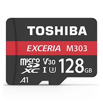Toshiba Exceria M303 128GB V30 High Video Speed Micro SD Memory Card : image 1