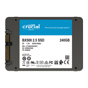 Crucial BX500 240GB 2.5" SATA 3D NAND Desktop/Laptop SSD/Solid State Drive : image 4